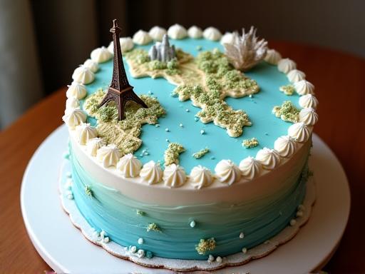 特注地図ケーキ